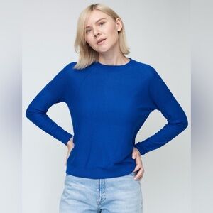 Zara Knit Royal Blue Long Sleeve Lightweight Sweater Size Small